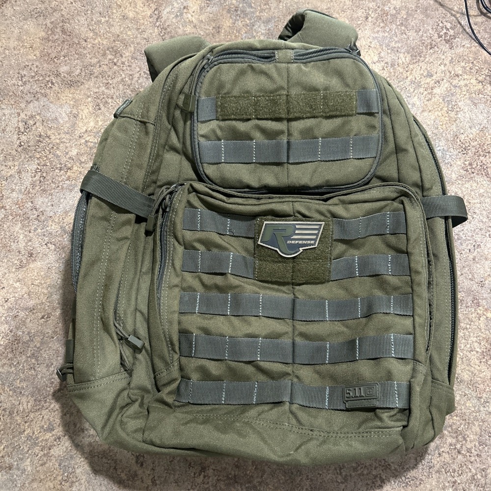 5.11 Tactical RUSH 24 37L Green MOLLE Tactical Backpack Fits 15" Laptop